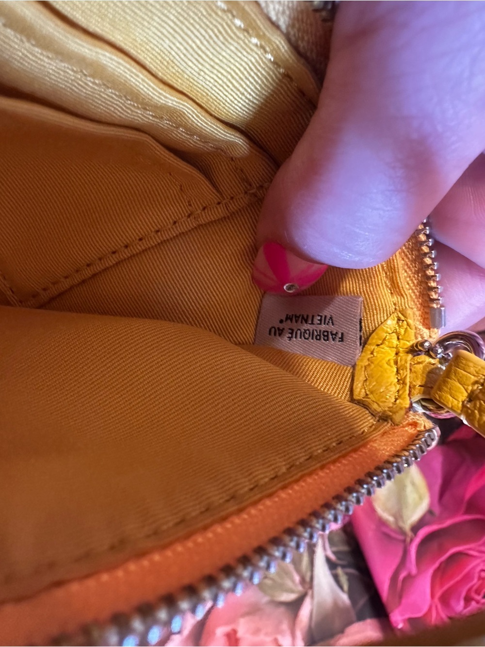 Coach Pebbled Leather Wristlet in Yellow and Shearling trim - Picture 8 of 10